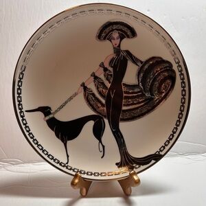 House of ERTE SYMPHONY IN BLACK Display D-8 1/8" Plate #F8673 Limited Edition